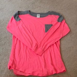 PINK pocketed long sleeve